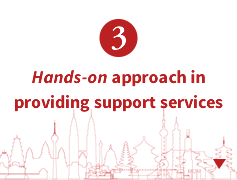 Hands-on approach in providing support services