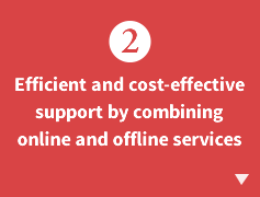 Efficient and cost-effective support by combining online and offline services